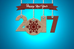 sign reading Happy New Year 2017 